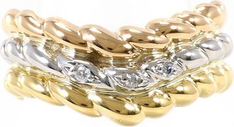 C&A Pink Gold Platinum Yellow Gold Yellow Gold (18K) Pink Gold (18K) Platinum 900 Band Ring (Pre-Owned)