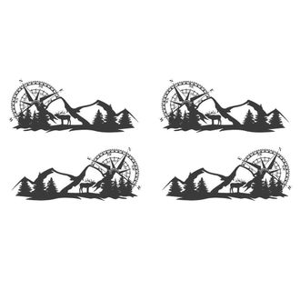 OEM Pegatinas Universales Para Carrocer&iacute;a De Autocaravanas Y Furgonetas Camper. Pegatinas Decorativas Con Br&uacute;jula, Navegaci&oacute;n Y Animales