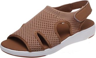 Generic Cocila Comfy Sandals For Women Uk Couple Shoes Slippers Leisure Fashion Casual Breathable Lovers Khaki, 5.5 White Size 7 Leather Tan 6 Wide Fit Orthop