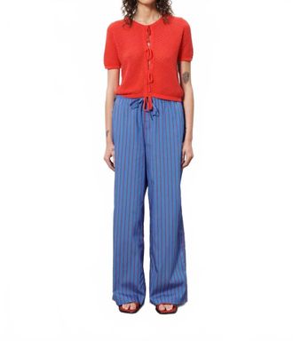 FRNCH Edeline Trouser Pant In Blue/red
