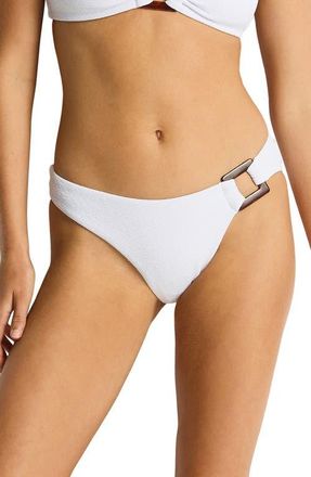 Sea Level Australia Ring Bikini Bottoms in White at Nordstrom, Size 12 Us