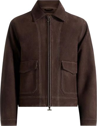 Mani&egrave;re De Voir Giacca Vince con cuciture a contrasto - Marrone