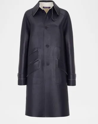 Ralph Lauren Collection Ottis Lambskin Balmacaan Coat
