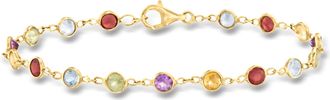 Ross-Simons 4.30- Multi-Gemstone Bracelet in 14kt Gold Over Sterling