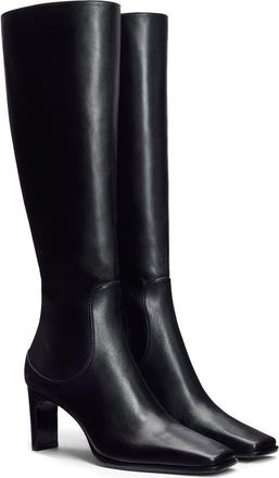 Reformation Claudette Knee High Boot in Black Leather at Nordstrom, Size 10.5