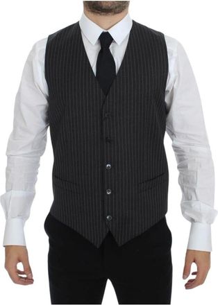 Dolce & Gabbana Heren, Pakken, Zwart, Maat: M Wol