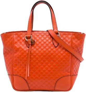 Gucci Pre-owned Bree - Dames - Vintage Handtas - Oranje - ONE Size - Leer - Vintage