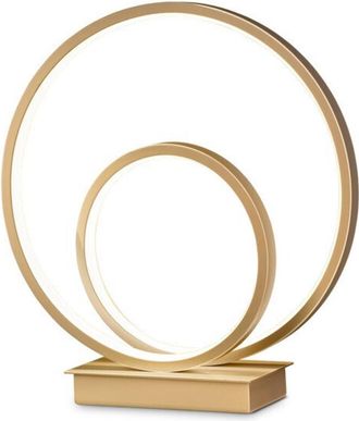 Ideal Lux Lámpara de mesa led integrada con remolino decorativo led dorado, 3000K