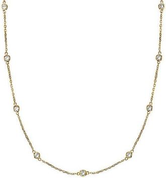 Allurez Lab Diamonds By The Yard Station Necklace 14k in 0.50Ctw,yellow Gold at Nordstrom, Size 18