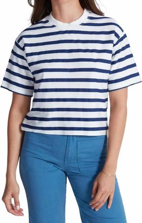 ASKK NY Classic Tee In Thin Navy Stripe