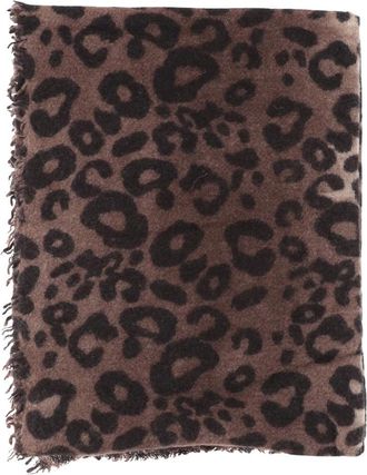 Faliero Sarti Accessoires, Dames, Veelkleurig, ONE Size, Wol, Dierenprint Sjaal