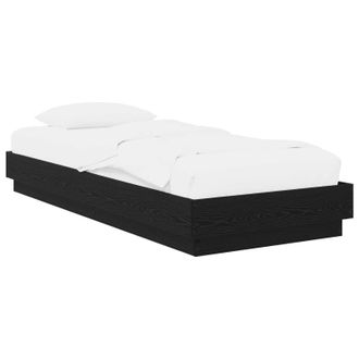 vidaXL Estructura De Cama De Suelo Roble Negro 80 X 200 Cm Vidaxl