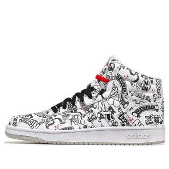 adidas Hoops 2.0 Mid Black White FW8030