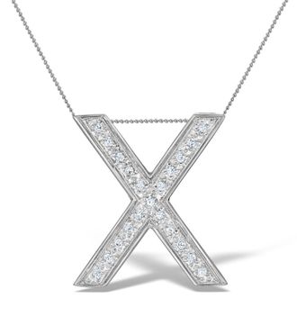 The Diamond Store Diamond 0.17ct 9K White Gold Large Initial - RTC-G3923