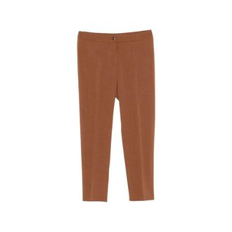 Marina Rinaldi Geknipte broek - Dames - Broeken - Bruin - Maat: XL