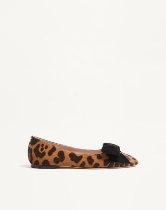 Valentino Garavani Ballerina Bowow In Vitello Effetto Cavallino Donna ANIMALIER 35.5