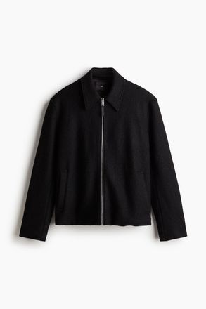 H&M Jacke aus Wollmix in Regular Fit - Schwarz