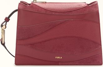 Furla Nuvola Crossbody S Toni Rubino Multicolour Claris Lux Calf Leather + Grained Calf Leather + Suede Woman