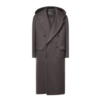 Balenciaga Hooded Tailor Coat - Heren - Mantels - Grijs - Maat: L Katoen