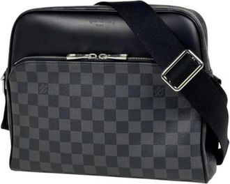 Louis Vuitton Pre-owned Damier Graphite Messenger Bag - Heren - Vintage Schoudertas - Zwart - ONE Size - Vintage