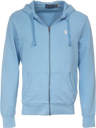 Polo Ralph Lauren Zip-throughs - Heren - Vesten met rits - Blauw - S - Katoen - Hoodies & sweatvesten