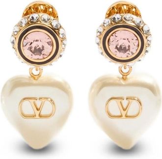 Valentino Garavani Vlogo Signature Heart-pendant Earrings