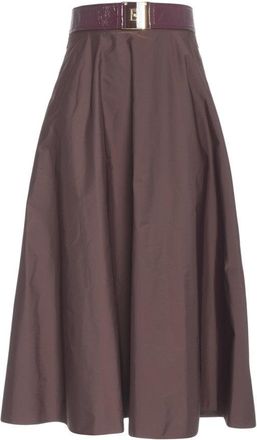 Elisabetta Franchi Belted Midi Skirt
