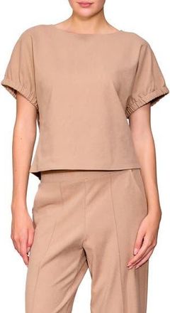 Melloday Puff Sleeve Knit Top in Mocha at Nordstrom Rack, Size X-Large