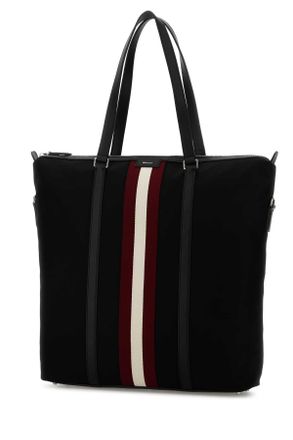 Bally Mens Black Canvas Shopping Bag Borse A Mano