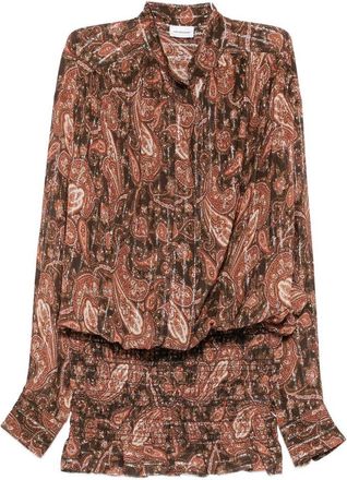 Andamane Rania Smocked Shirt Mini Dress