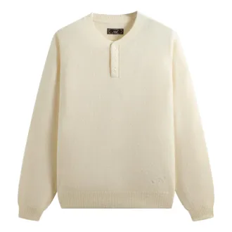 Kith Boucle Harmon Henley Sweater Sandrift KHM034504-104