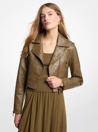 Michael Kors Crinkled Moto Jacket