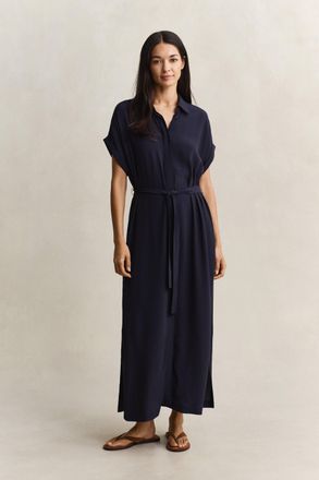 GANT Women Cap Sleeve Shirt Dress (34) EVENING BLUE
