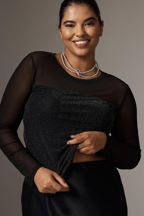 Sanctuary Plus Long-Sleeve Sparkle Top