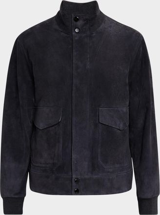 Dunhill Mens Harrington Suede Blouson Jacket