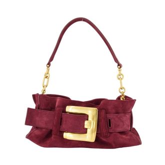 Balmain Shoulder Bags, female, Red, Size: ONE SIZE Anthem Mini Shoulder Bag