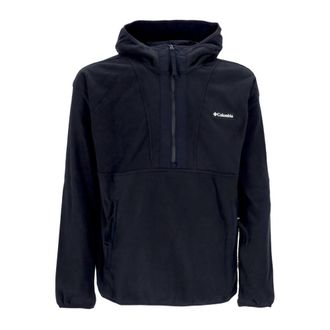 Columbia Half Zip Fleece Hoodie Zwart Mannen - Heren - Hoodies - Blauw - S - Polyester - Hoodies & sweatvesten