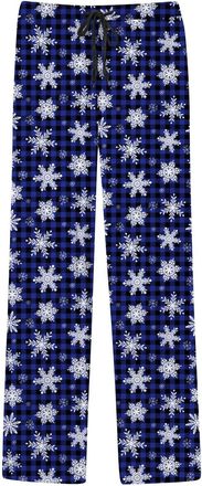 Generic Mens Pyjamas Matching Pjs Christmas Snowflake Plaid Pyjama Pants Drawstring Waist Adjustable Sleep Bottoms oft & Comfortable Nightwear Straight-Fit Ho