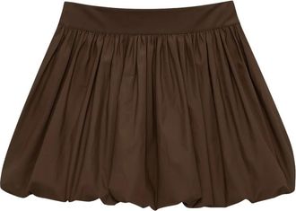 Silvian Heach Gonna corta balloon con vita alta - Dames - Korte rokken - Bruin - 2XS - Rokken