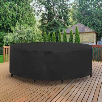 OEM Funda Redonda Para Mesa De Jard&iacute;n, De Tela Oxford Impermeable Y Resistente A Los Rayos Uv, Funda Duradera Para Mesa Y Sillas De Jard&iacute;n De Exterior, &Oslash;2