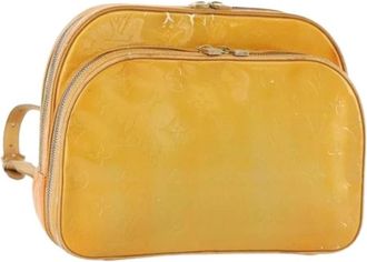 Louis Vuitton Pre-owned Patent Leather Backpack - Dames - Vintage Rugzakken - Geel - ONE Size - Leer - Vintage