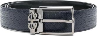 Ferragamo Middernacht Blauwe Gesp Riem - Heren - Riemen - Blauw - 115 CM - Accessoires