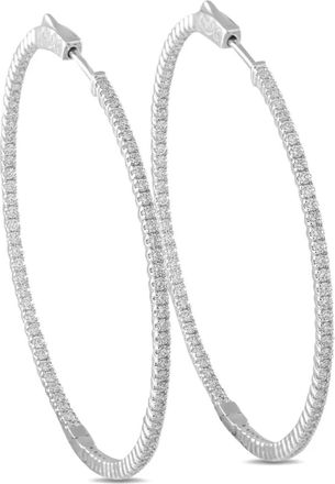 Luxury Bazaar Orecchini a cerchio con diamanti - Argento