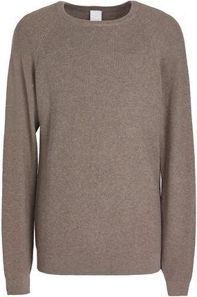 8 by YOOX ORGANIC COTTON-CACHEMERE BLEND KNITWEAR ROUND-NECK RIB JUMPER