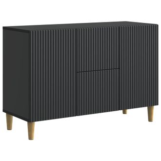 vidaXL Aparador Con Caj&oacute;n Negro 89 X 34,5 X 60 Cm Madera De Ingenier&iacute;a Vidaxl