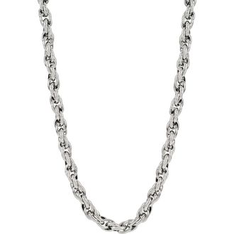Ed Hardy Mens Rope Chain Necklace in Silver at Nordstrom Rack