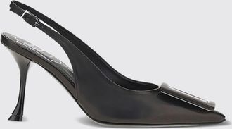 Roger Vivier Slingback Viv In The City in nappa con tacco a spillo e placca