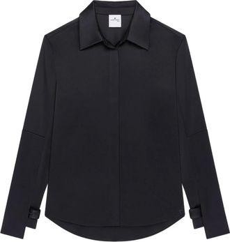 Courr&egrave;ges Shirts, female, Black, 2XS, Satin Shirt
