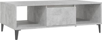 vidaXL Vidaxl - Mesa Centro Madera Contrachapada Gris Hormig&oacute;n 103,5x60x35 Cm