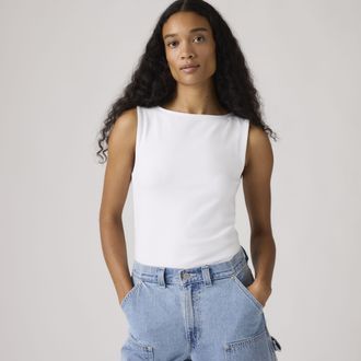 Levi's Blair Boatneck Top - Womens - XS - White
